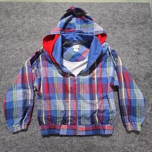 VTG Colorful Zip Jacket Coat SzM Marcia Removable Hood Dopamine Playful Kidcore